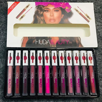 Huda Beauty Liquid Matte Lip Gloss 12-PCS Set