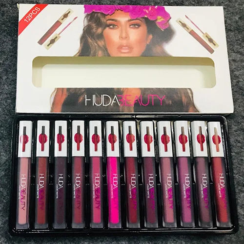 Huda Beauty Liquid Matte Lip Gloss 12-PCS Set